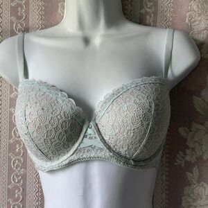 Victoria's Secret Dream Angel Mint Green Lace Demi Bra